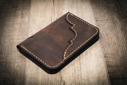 Western Vertical Wallet - Walnut Brown