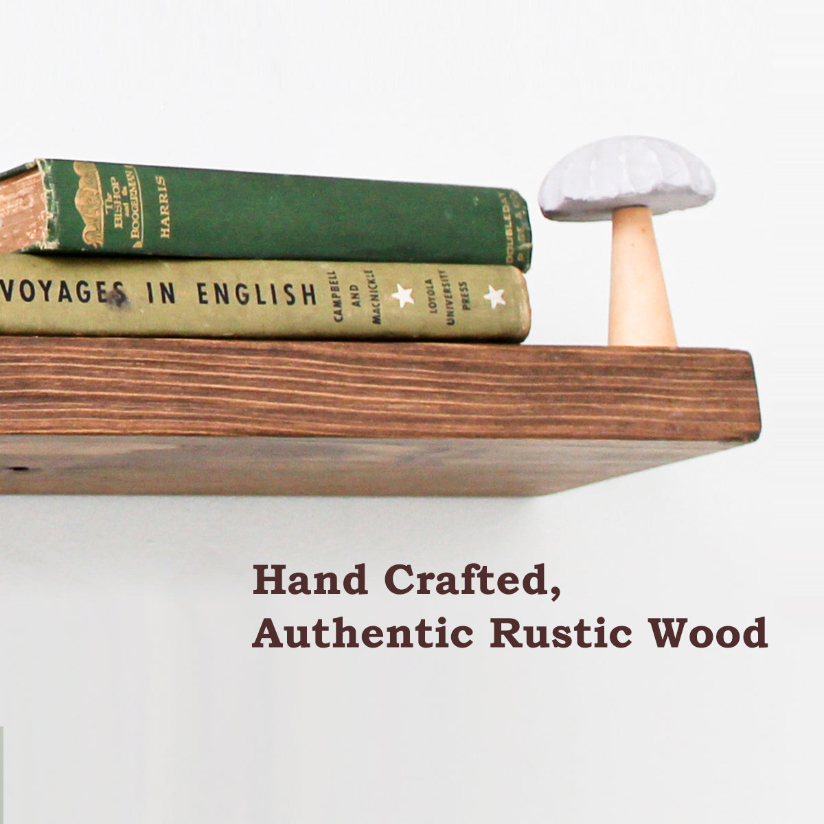 Connie (Light Walnut) - Floating Shelves, Rustic Wood Shelves- Free Shipping!