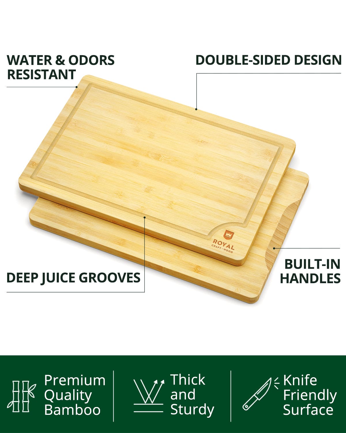 Cutting Board Set of 5, Bamboo