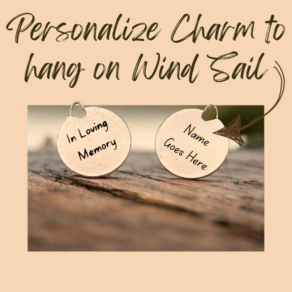 Memorial Wind Chime – Whispering Hearts™ Collection – Warm Gold Aluminum with Personalizable Heart Charm 15”