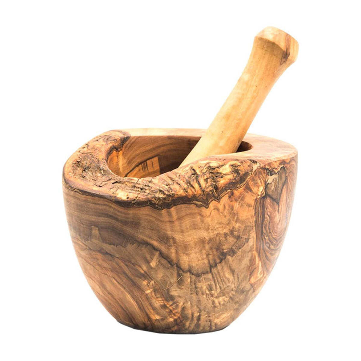 Olive Wood Rustic Mortar and Pestle - Free Shipping!