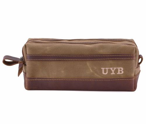 Waxed Canvas Toiletry Bag - Free Shipping!