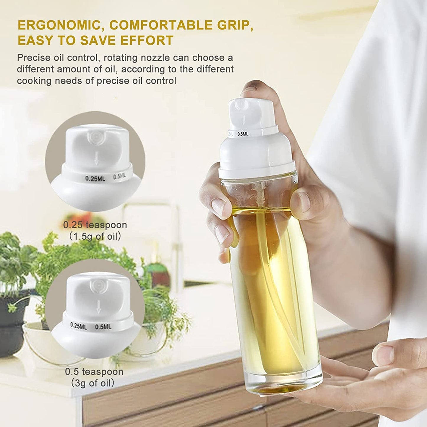 Oil Sprayer 6.8 oz Olive, Oil Mister Fryer, Canola Spritzer Free Shipping