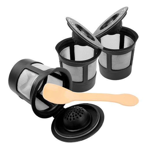 3pcs Reusable Coffee Filter Pod with Spoon - For Center Hole Punch Models only!