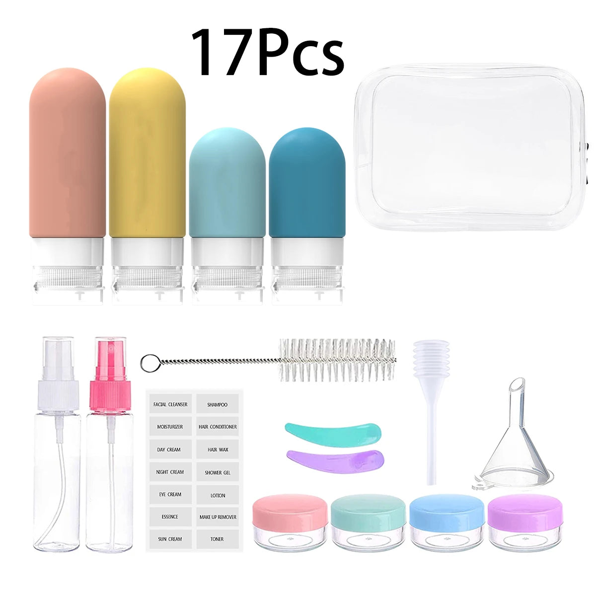 16 Pack Leak Proof Travel Bottle Set Made Of Silicone - TSA-Approved - Free Shipping!