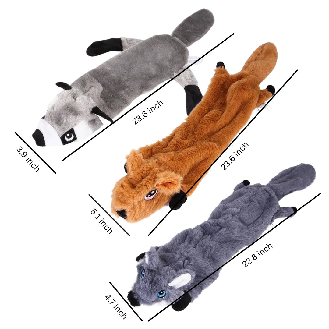 3 pcs assorted Dog Toys (No Stuffing) Fast Free Shipping!