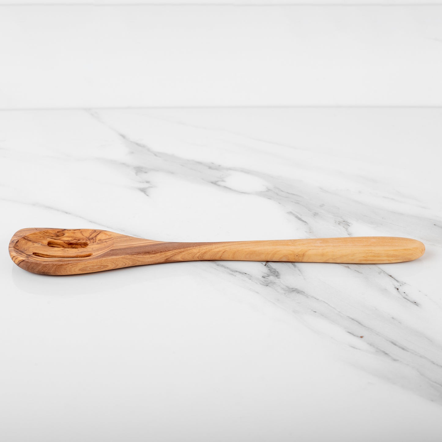 11.8" (30cm) Olive Wood Slotted Spatula, Handmade - Free Shipping!