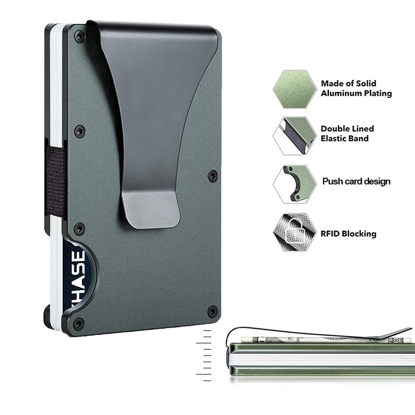 Metal Wallet with Money Clip Slim RFID Card Holder for Men Women Free Shipping!