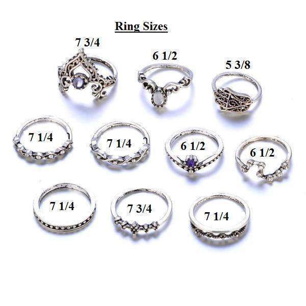 Vintage Stackable Ring Set - FREE SHIPPING!